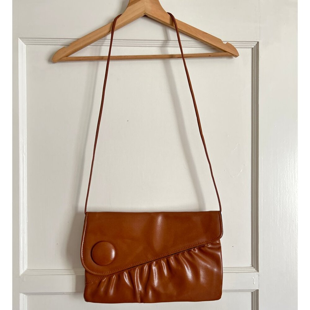 Vintage Mod Vegan Leather Clutch/Cross-Body Purse